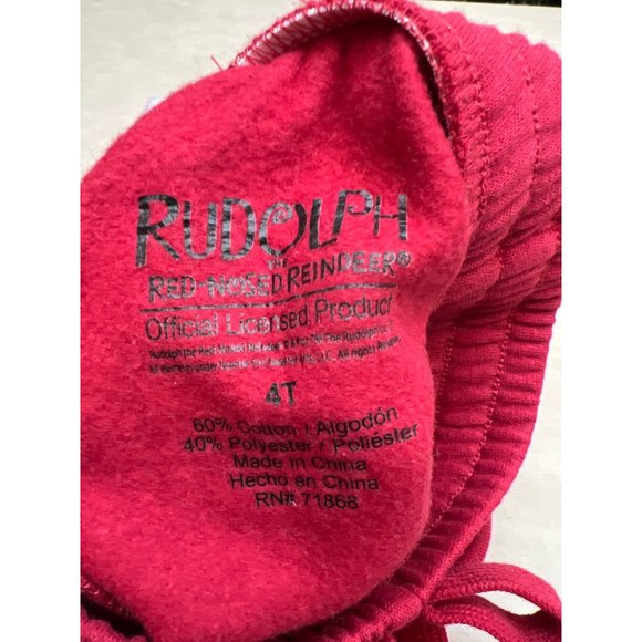Toddler Rudolph the Red-Nosed Reindeer Jogger Pants Red 4T - Picture 6 of 7